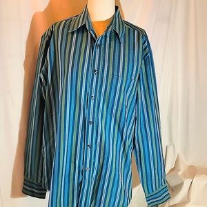 Nyne Long Sleeve Stripped Dress Shirt